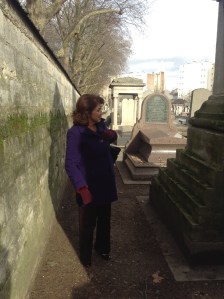 Joan at Montparnasse cemetery