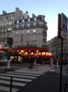 At the intersection of Raspail and Montparnasse. We walk past this to and from school. 