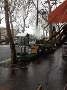 Look hard and you will find the Eiffel Tower in the background. This is where we had lunch because Mexican Thursday had a glitch. 