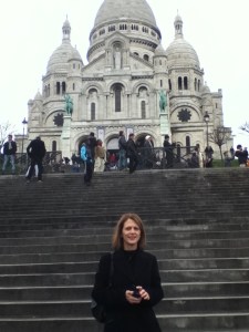 View from the bottom of Montmartre looking at Sacre Coeur