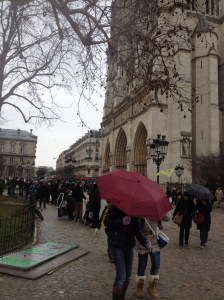 A rainy Sunday at Notre Dame. 