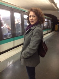 Joan was feeling good this day because her hair was looking good and we were headed to get my hair cut in a warehouse. 