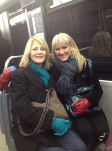 Marsha and Barb on the metro.