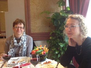 Linda and her friend, Carole, at Assanabel restaurant. 