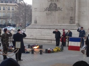 Laying of the wreath at Arc de Triomphe. 