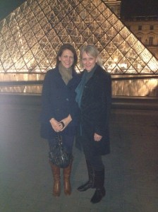 Me and Barb after we had dinner with her friend, Brittany. We ate at Marly, a cool restaurant with a view of the Louvre. 