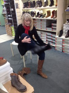 Barb and Marsha were on a boot buying mission. In Barb lingo "they had to kiss a lot of frogs before they found their prince". These were not the winner. 