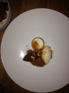 One part of the dessert course at Verjus. I can't describe how delicious "cereal milk ice cream" is. Heaven. 