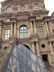 Pei's pyramids with Louis' castle. 