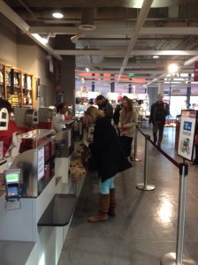 Marsha buying her grandkids clothes in Bercy Village. 