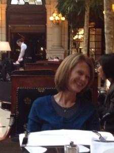 Waiting for lunch inside the hotel. The restaurant is called Cafe de la Paix. 