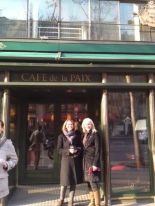 Me and Bar outside Cafe de la Paix. 
