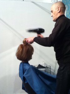This is Denis working on my Wicked Cowlick. 