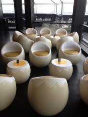 These egg chairs were part of the art installation in Nantes. 