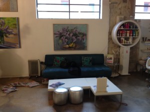 This is the waiting room inside Style Pixie Salon. 